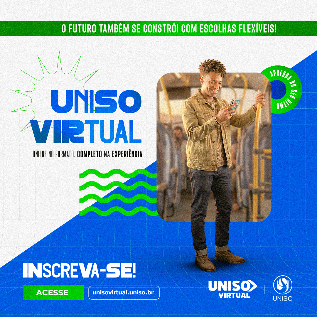 Na hora de escolher uma graduação, hoje em dia, o ensino digital é uma boa opção, pois ajuda a conciliar rotina, trabalho e estudos sem abrir mão da qualidade na formação. O modelo EAD amplia possibilidades e deixa você no controle da sua jornada. 👍

Na Uniso Virtual, você encontra cursos em áreas estratégicas, como:

✅ Administração
✅ Análise e Desenvolvimento de Sistemas
✅ Ciência de Dados e Inteligência Artificial
✅ Gestão Comercial
✅ Marketing
✅ Logística
✅ e muitas outras

Com uma estrutura pensada para oferecer flexibilidade sem perder a consistência acadêmica, o ensino a distância se torna uma alternativa real para quem busca desenvolvimento profissional. 😉

Inscreva-se agora em unisovirtual.uniso.br. 📲

A Uniso é nota 5 no MEC! Confira no link da bio o cadastro da Instituição no Sistema e-MEC.

#Uniso #UnisoVirtual #EAD #Vestibular