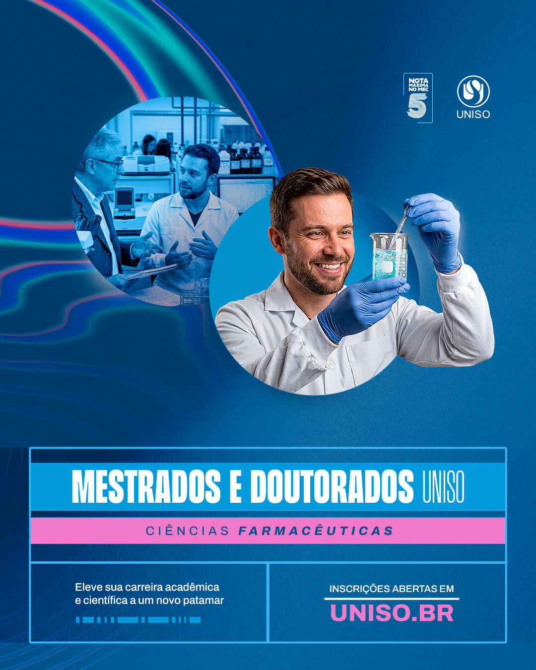 A pesquisa científica é essencial para transformar o futuro da saúde. 🔬

Pensando nisso, o Programa de Pós-Graduação em Ciências Farmacêuticas da Uniso integra ensino e pesquisa na formação de pesquisadores, educadores e gestores preparados para os desafios atuais da área. 👍

Com área de concentração em Medicamentos e Saúde, o programa desenvolve pesquisas voltadas ao uso racional de medicamentos, substâncias bioativas e sistemas de liberação de fármacos. 💊

Inscreva-se pelo site farmacia.uniso.br ou acesse uniso.br. 📲

A Uniso é nota 5 no MEC! Confira no link da bio o cadastro da Instituição no Sistema e-MEC.