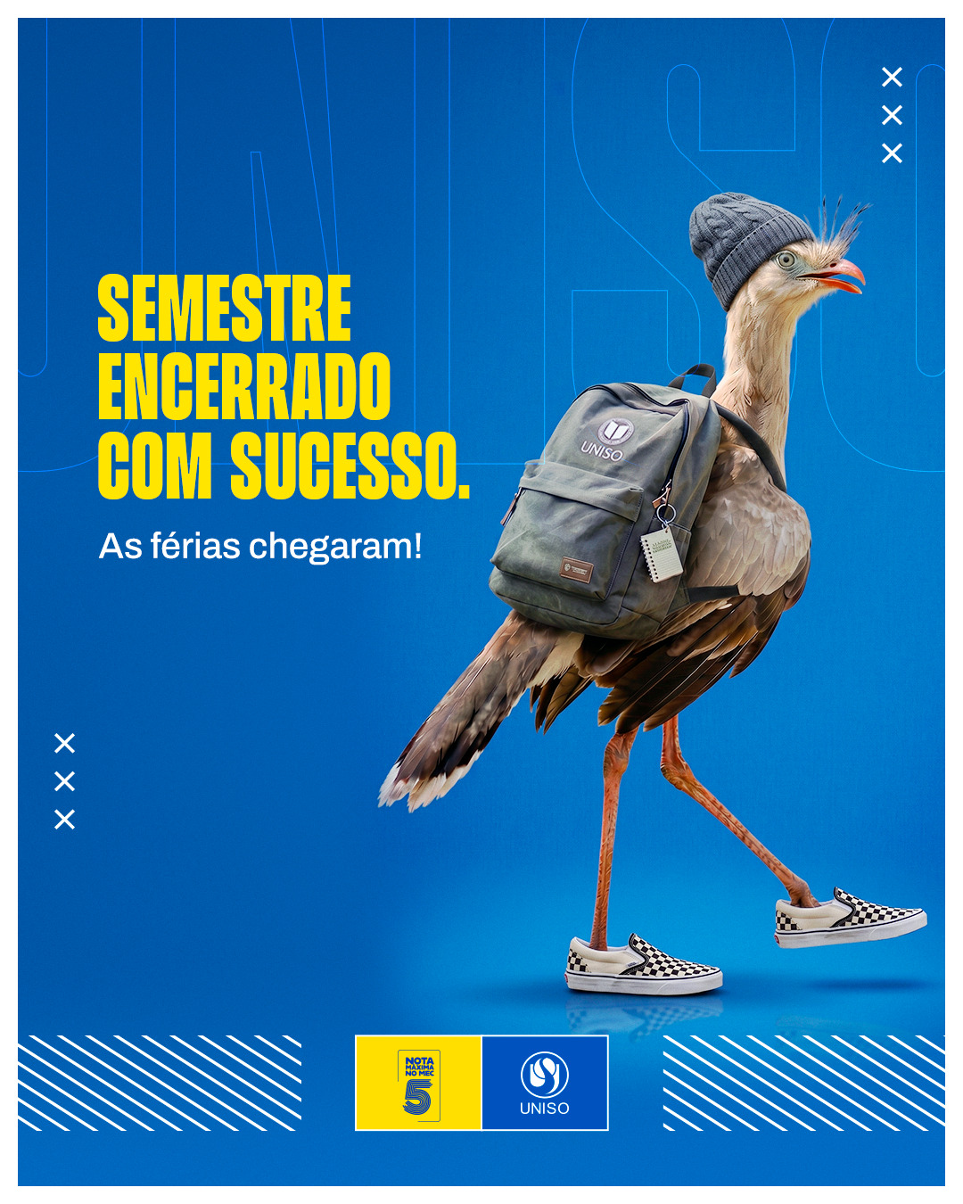 Depois de provas, trabalhos, apresentações e muitos cafés, enfim, chegou a hora de desacelerar um pouco. 🤩

As férias de meio de ano chegaram! Aproveite esse tempo do seu jeito! Nos vemos em breve, com muita troca, evolução e energia renovada! 🫡

A Uniso é nota 5 no MEC! Confira no link da bio o cadastro da Instituição no Sistema e-MEC.

#Uniso #Férias #VidaUniversitária #Universidade