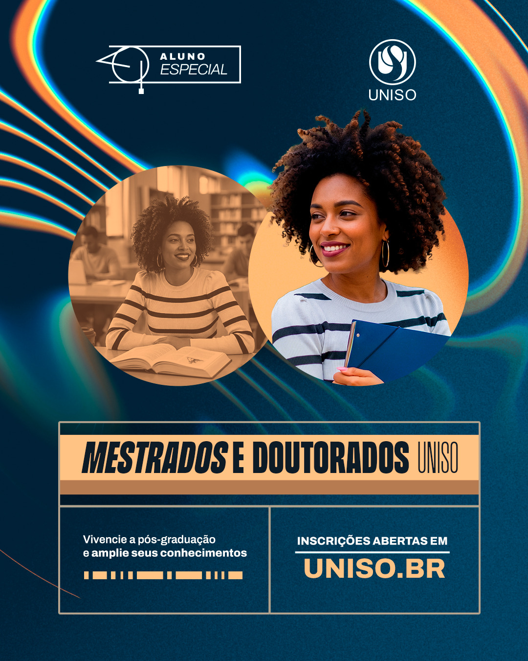 Vivenciar a pós-graduação leva você a novos caminhos. 

Pensando nisso, como Aluno Especial, você tem a oportunidade de cursar disciplinas isoladas no mestrado ou doutorado da Uniso, aprofundando conhecimentos e ampliando sua visão sobre temas relevantes, além de conhecer de perto a dinâmica da pesquisa acadêmica.

Se concorda que essa é uma experiência que contribui para sua formação, acesse uniso.br e inscreva-se!

A Uniso é nota 5 no MEC! Confira no link da bio o cadastro da Instituição no Sistema e-MEC.

#Uniso #PosGraduacao #Mestrado #Doutorado #AlunoEspecial