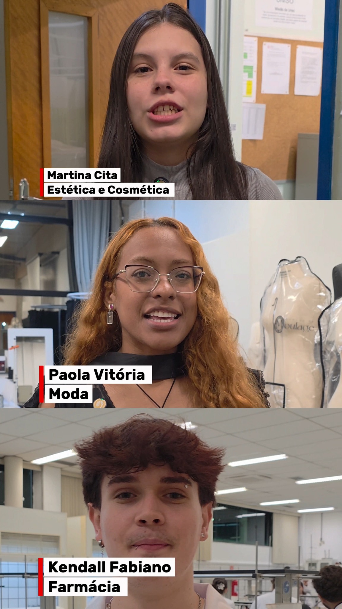 🎓💙 Quem vive o curso tem bons motivos para recomendar!

Estética e Cosmética, Moda e Farmácia: três áreas diferentes, muitas possibilidades e estudantes que sabem o que torna cada escolha especial.

Neste vídeo, nossos alunos compartilham suas experiências e contam por que escolheram seus cursos. Agora, queremos saber de você: qual dessas áreas desperta a sua curiosidade? 👀

▶️ Dê o play, confira as recomendações e conte nos comentários qual curso você gostaria de conhecer melhor!

A Uniso é nota 5 no MEC! Confira no link da bio o cadastro da Instituição no Sistema e-MEC.
#EstéticaECosmética #Moda #Farmácia #EscolhaProfissional #UniversidadeDeSorocaba